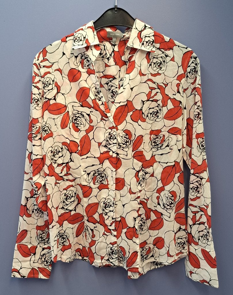 Marc Aurel Blouse met Rozenprint - Maat 38, Maat 38/40 (M), Marc Aurel, Industriestraße 1, 33378 Rheda-Wiedenbrück, Duitsland