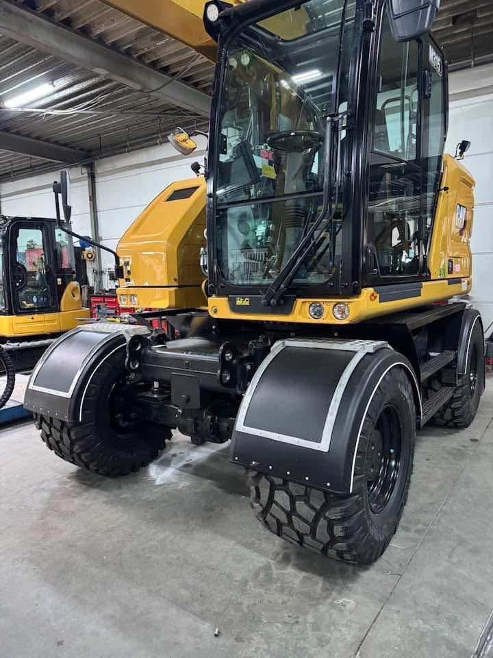 RVS spatborden set voor mobiele kraan/graafmachine, Ophalen