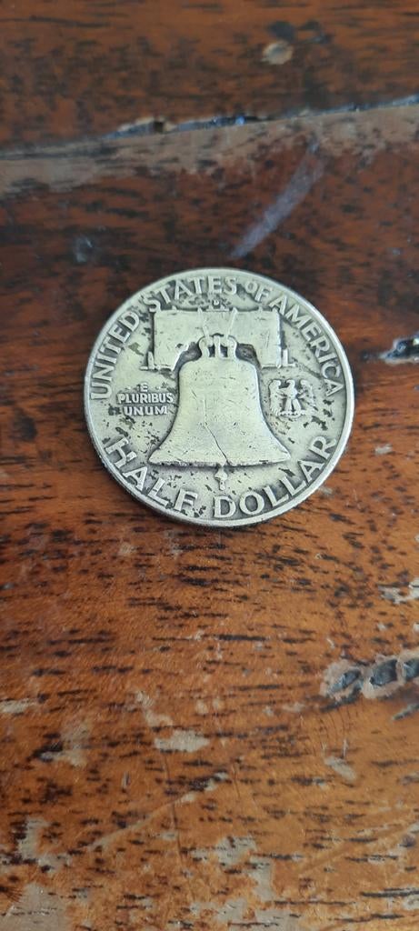 Zilveren munt half dollar USA., Ophalen of Verzenden, Noord-Amerika, Losse munt, Zilver