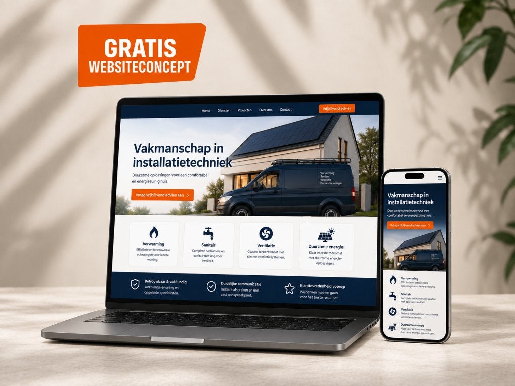 Ontdek je Nieuwe Website – gratis voorbeeld, Webdesign