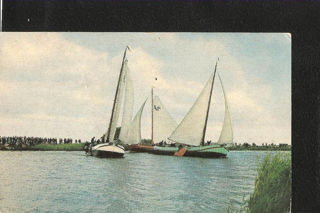 Friesland, Skûtsjesilen, Ophalen of Verzenden, 1960 tot 1980, Gelopen, Friesland
