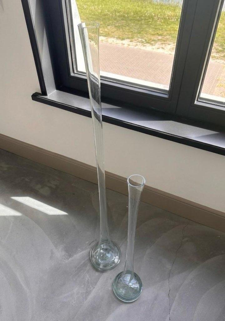 Set van 2 klassieke vazen, Ophalen, Overige kleuren, 50 tot 75 cm, Glas