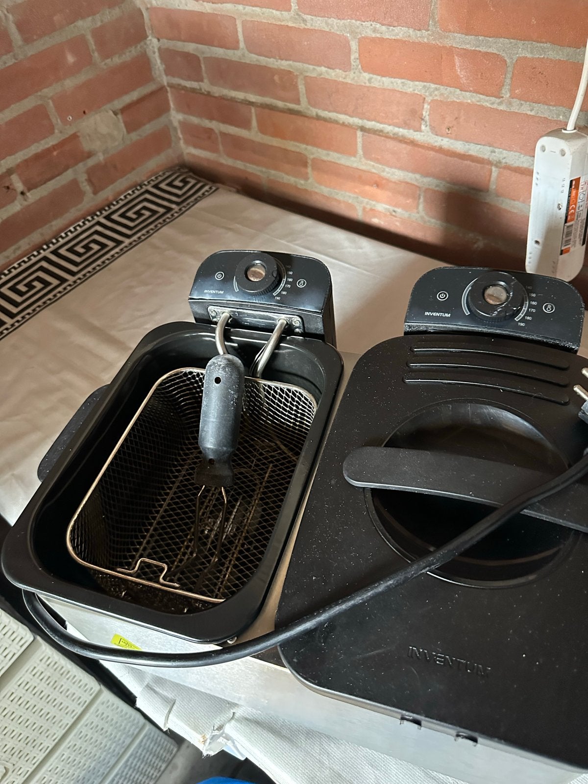 2x Inventum Friteuse, Ophalen, Gebruikt, Duo-friteuse