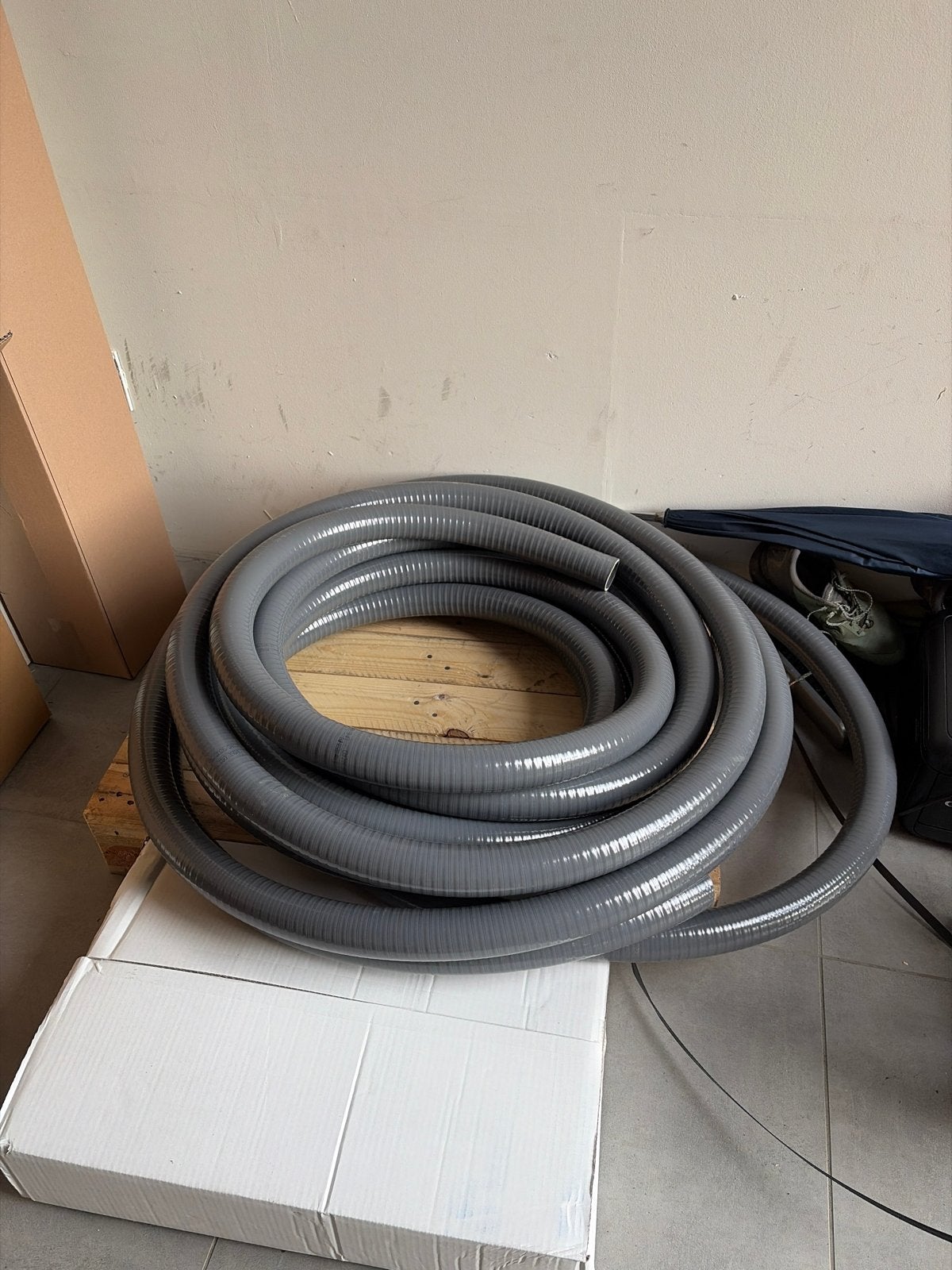 Grijze flexibele slang vijver zwembad - 50mm, Ophalen, Nieuw, Kabel of Snoer