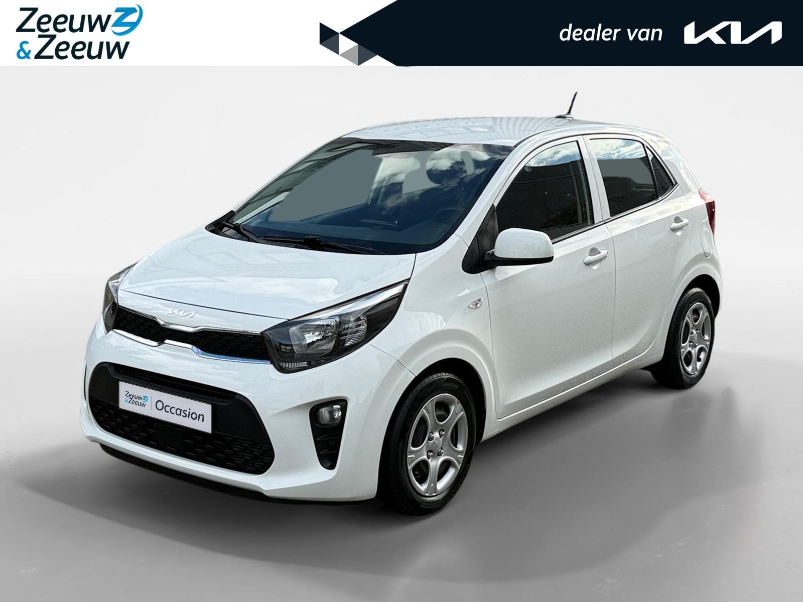 Kia Picanto 1.0 DPi ComfortLine | Automaat | Cruise Control, Auto's, Stof, Gebruikt, 4 stoelen, Wit