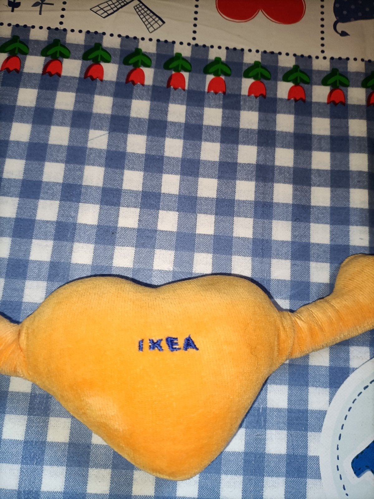 Ikea hart knuffeltje oranje 30 cm lang uitgerekt gemeten, Ophalen of Verzenden, Zo goed als nieuw, Overige typen
