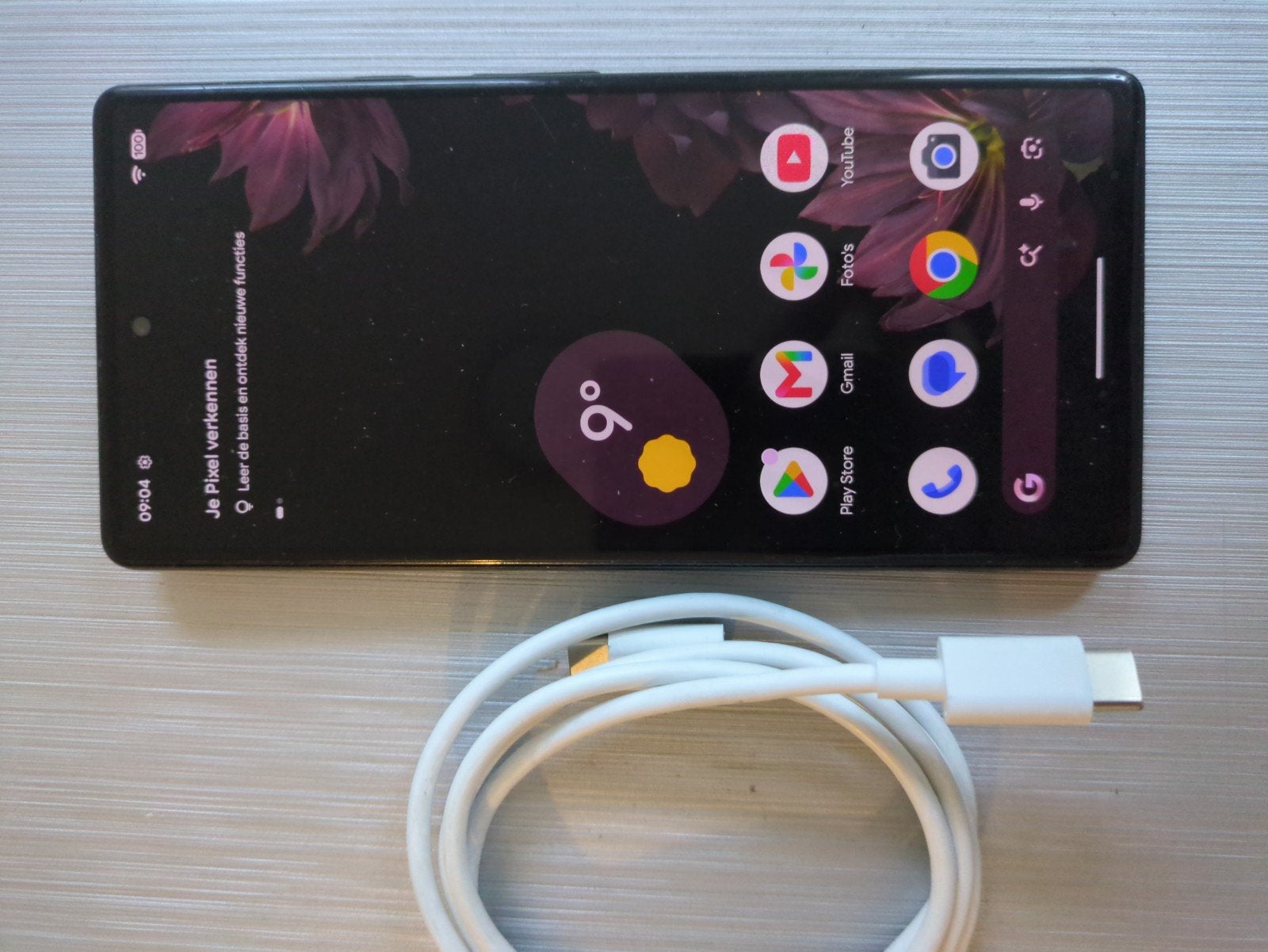 Google Pixel 6 - werkend, in gebruikte staat, silver casing, Telecommunicatie, Gebruikt, Overige modellen, Ophalen of Verzenden