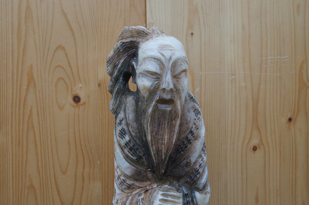 Oosterse Wijze Man Beeld - Steen of Keramiek, Ophalen of Verzenden, 20 - 50 cm, Steen of Keramiek, Beeld