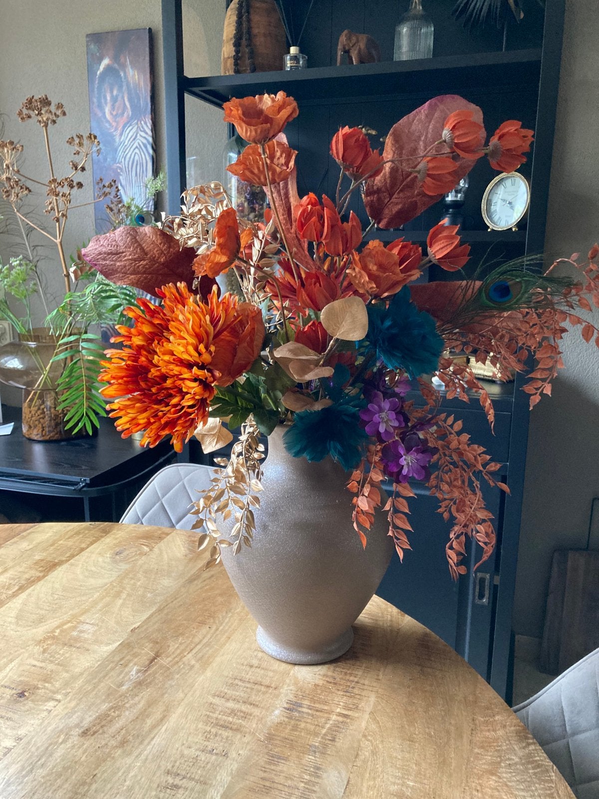 Echt een Eyecatcher Zijden bloemen compleet, Ophalen of Verzenden, Nieuw, Bloemstuk