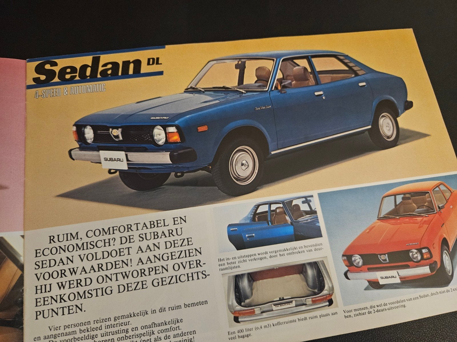 Brochure Subaru 1600 1977, Ophalen of Verzenden, Zo goed als nieuw, Overige merken