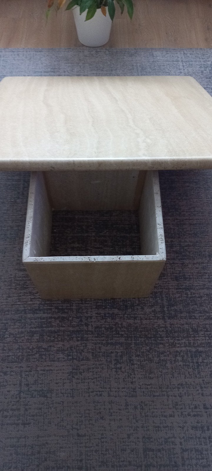 Marmeren salontafel te koop, Ophalen, Gebruikt, 200 cm of meer, 50 tot 100 cm