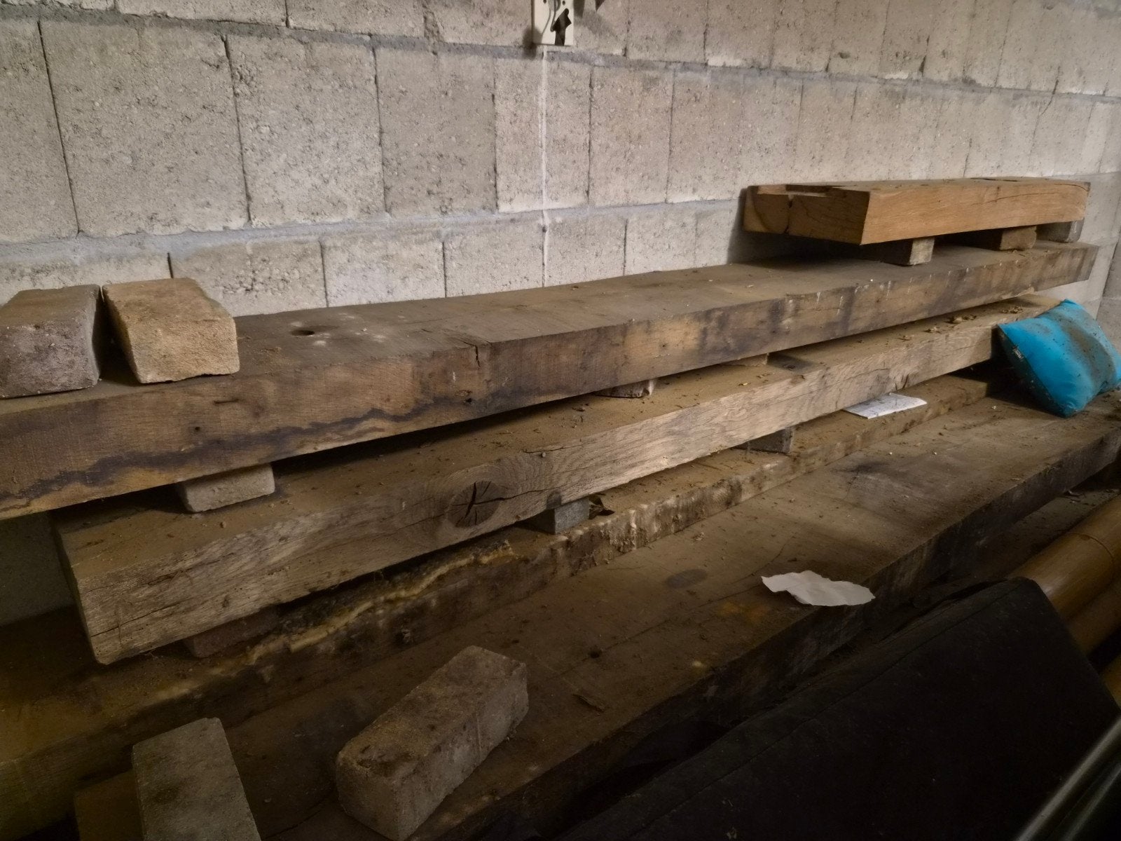 8 eiken bielsen 260x29,5x10cm - robuust en gebruikt, Ophalen, Gebruikt, 25 cm of meer, Biels