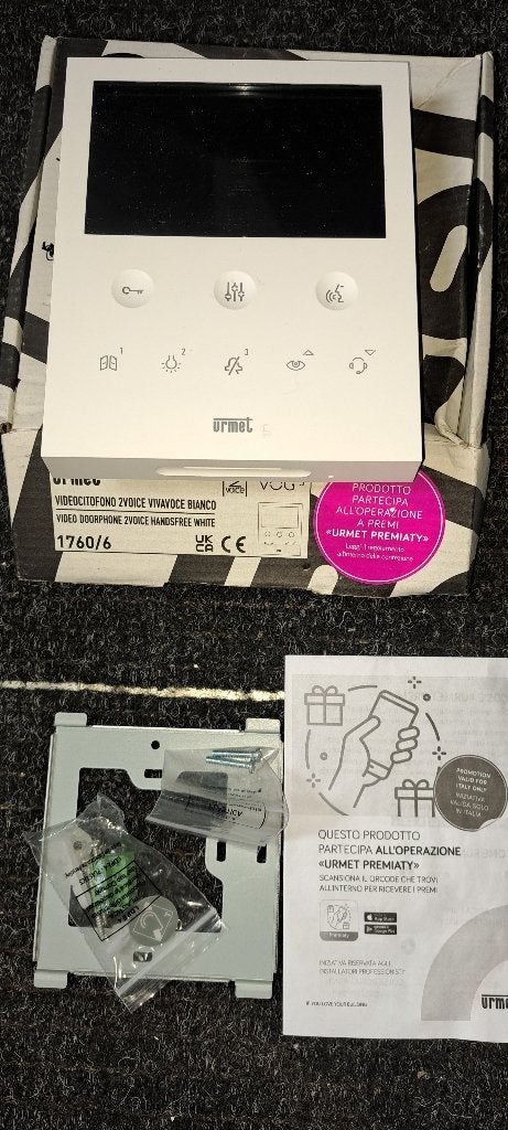 Urmet 1760/6 2Voice Handsfree Video Deurintercom Wit, Ophalen of Verzenden, Nieuw