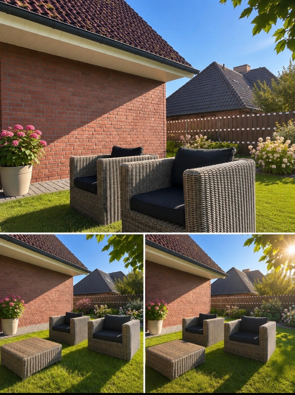 Zo goed als nieuwe loungeset met 2 stoelen en tafel, Zo goed als nieuw, Loungeset, Wicker, Stoel