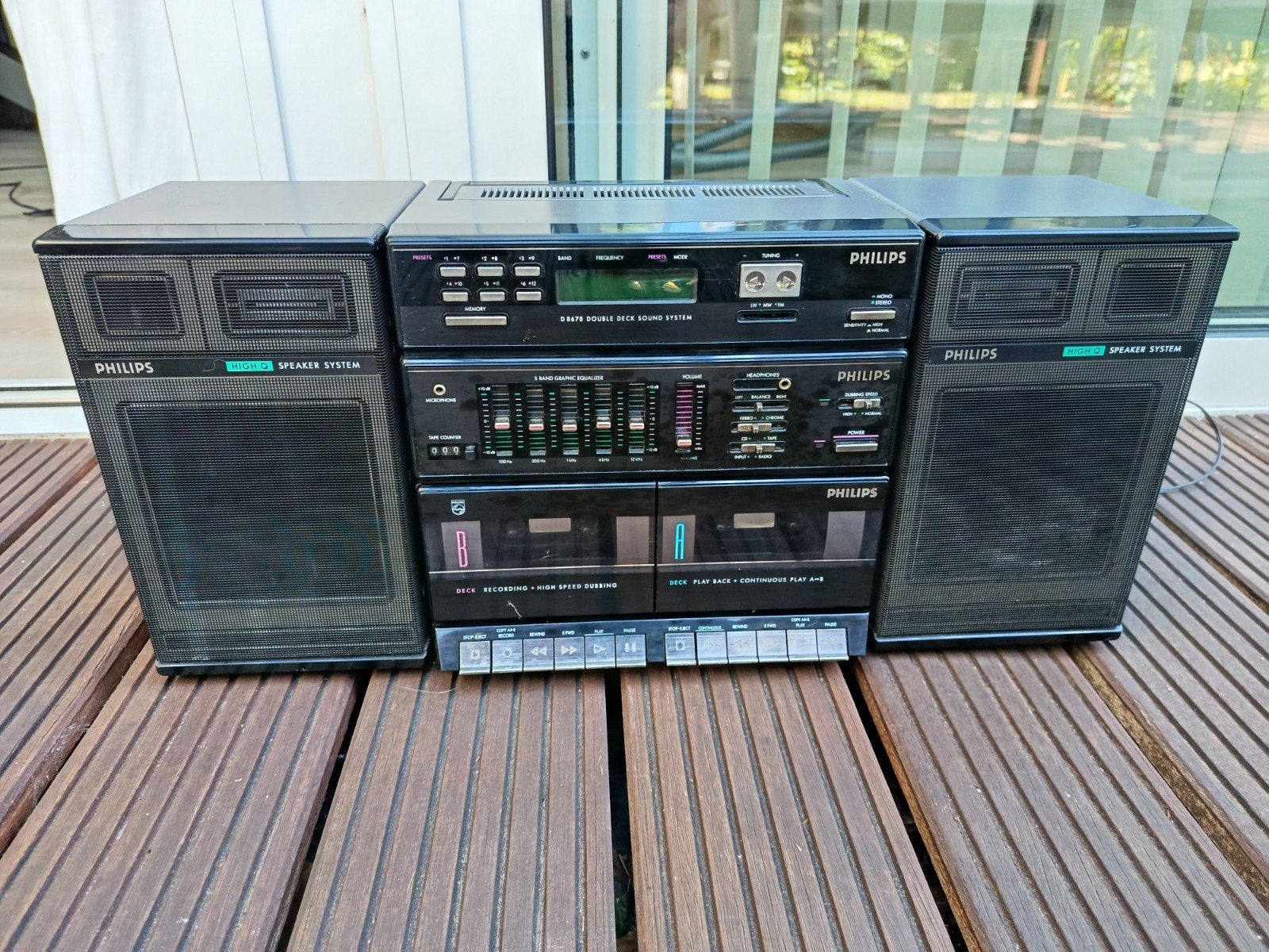 Philips D8678 Double Deck Sound System - Vintage Boombox, Ophalen of Verzenden, Gebruikt, Cassettedeck, Philips
