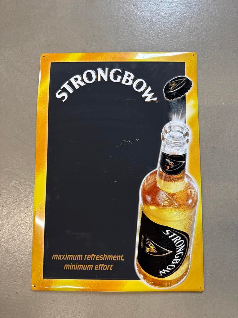 Strongbow Krijtbord Reclamebord - Cider Decoratie, Ophalen of Verzenden, Gebruikt, Reclamebord