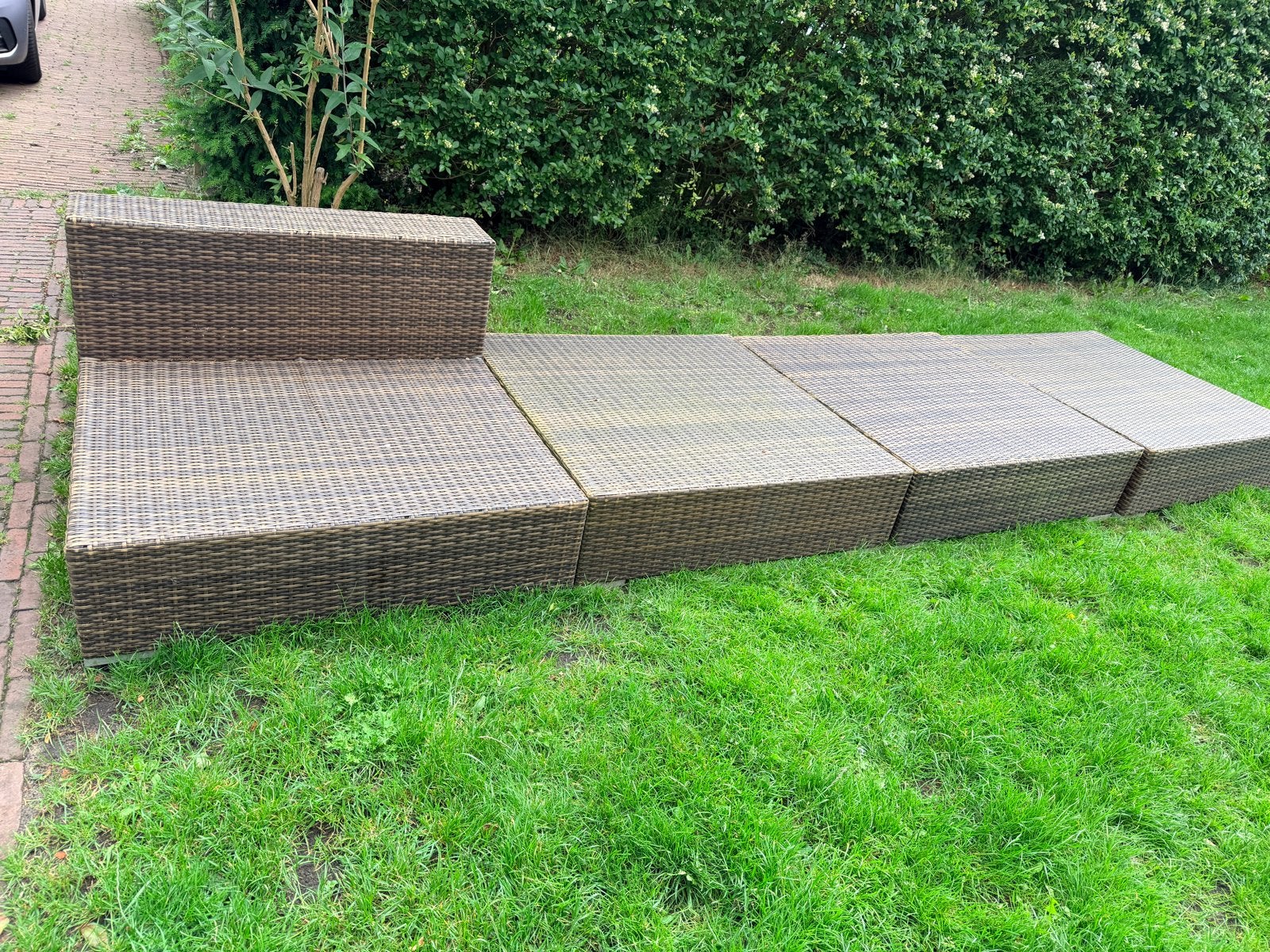 Loungeset 4 delen, Ophalen, Gebruikt, Wicker