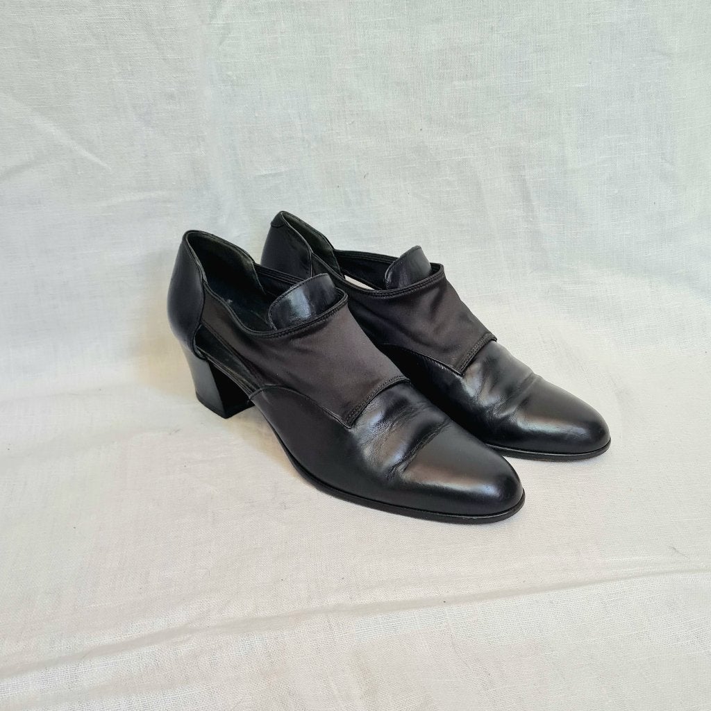 Elegante Manfield schoenen van zwart echt leer, maat 38, Ophalen of Verzenden, Manfield, Gedragen, Instappers