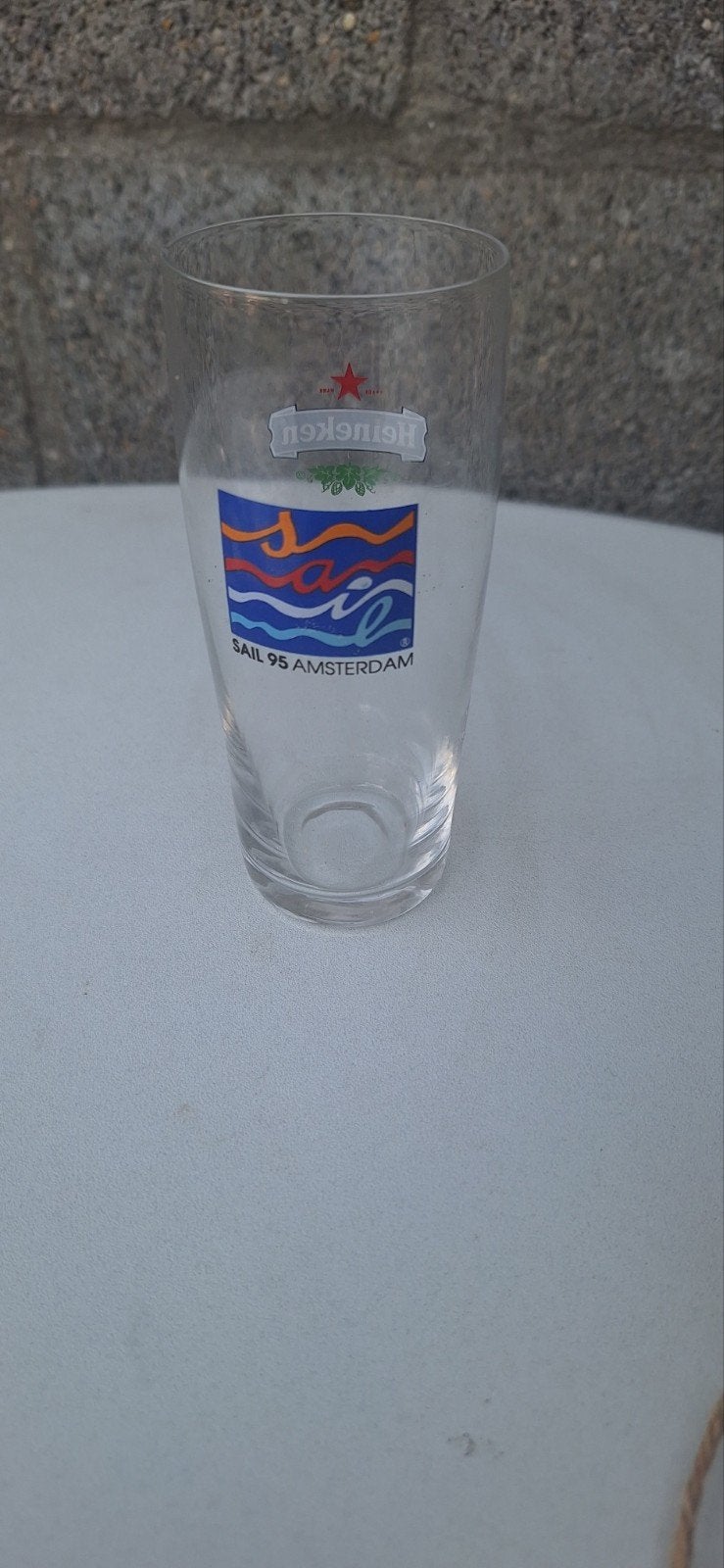 Heineken sail 95 Amsterdam glas (12626), Ophalen of Verzenden, Zo goed als nieuw, Glas of Glazen, Heineken