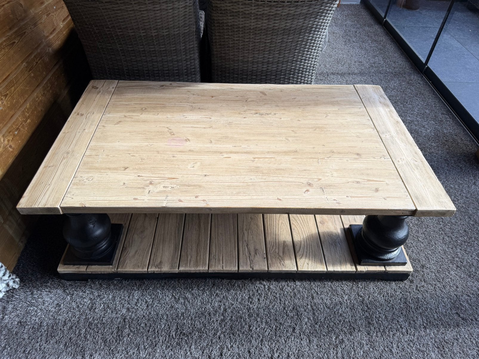 Salontafel, Huis en Inrichting, Gebruikt, Ophalen of Verzenden, Overige houtsoorten, 100 tot 150 cm