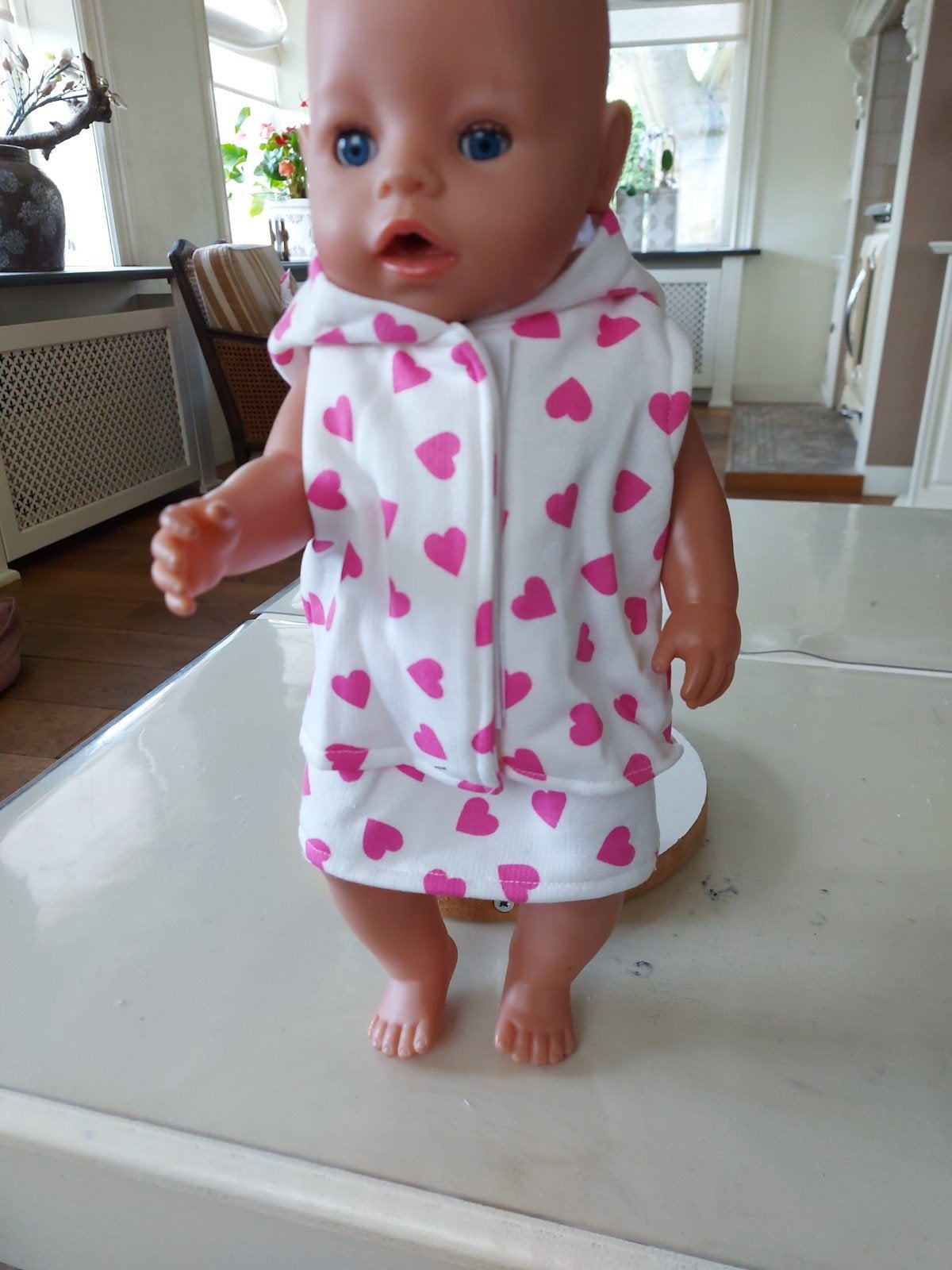 Leuk 2 delig hartjes set baby born, Ophalen of Verzenden, Nieuw, Babypop