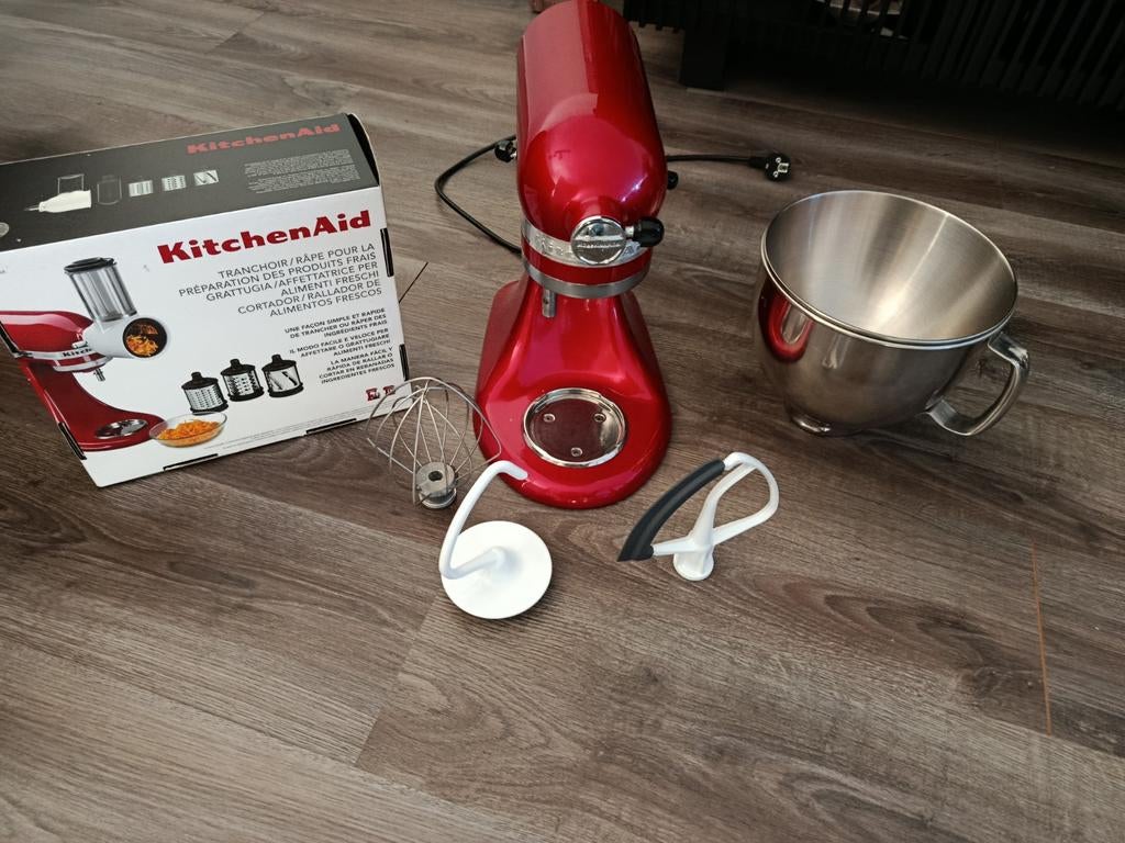 KitchenAid Artisan Keukenmixer met accessoires, 4 liter of meer, 3 snelheden of meer, Ophalen of Verzenden, Zo goed als nieuw