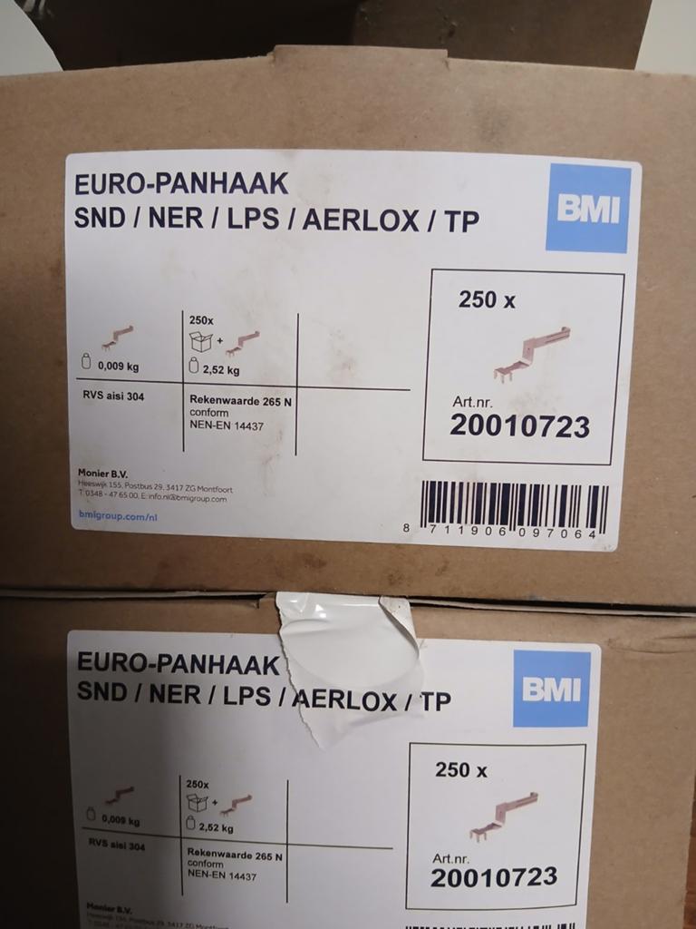 BMI Euro-Panhaak Sneldek Aerlox RVS, Ophalen, Overige typen, Nieuw, Minder dan 50 mm