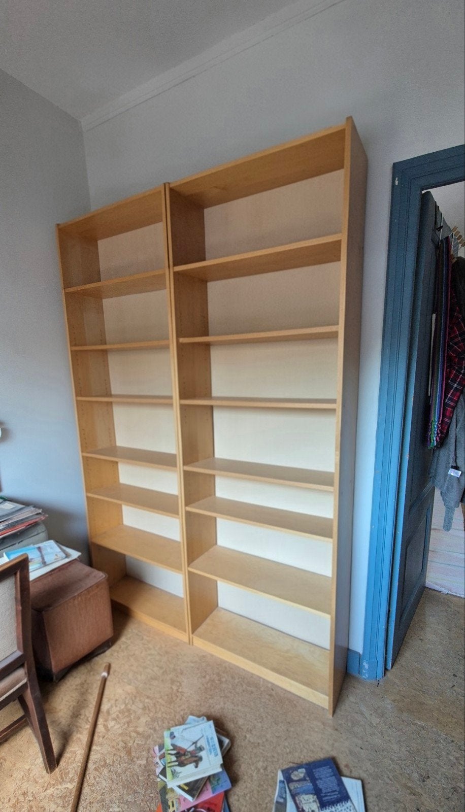 Twee Billy boekenkasten - op te halen, Ophalen, Met plank(en), Gebruikt, 200 cm of meer