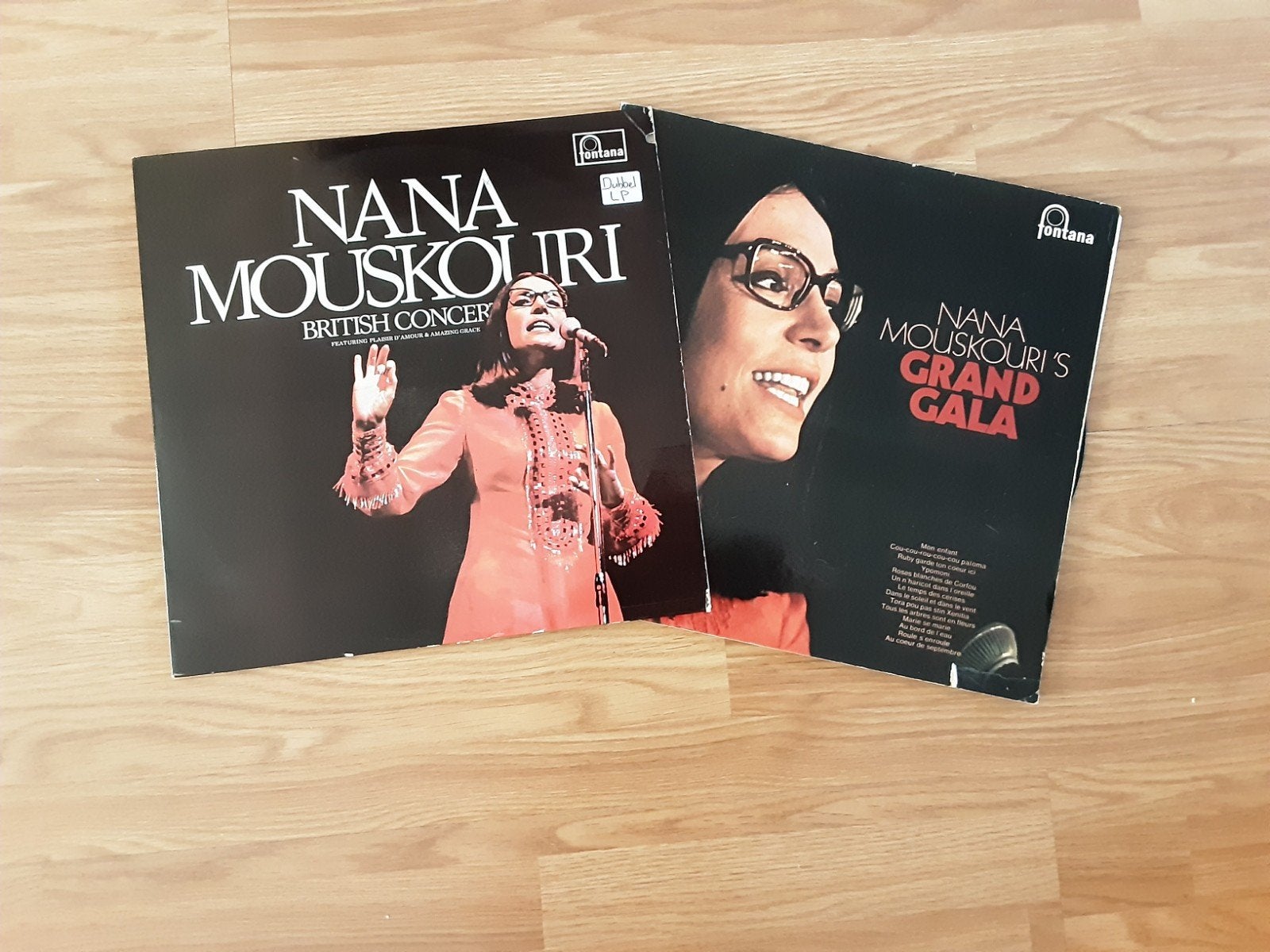 Lp Nana Mouskouri 1 dubbel lp en 1lp, Ophalen, Gebruikt, Overige formaten