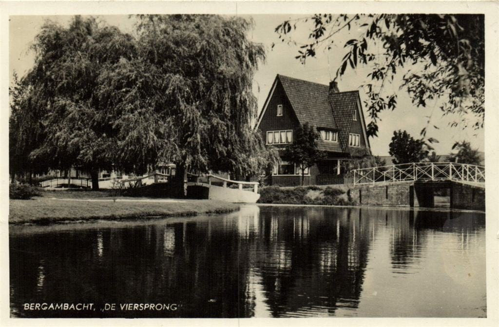 Bergambacht, De Viersprong - brug - 1949 gelopen, Verzenden, 1940 tot 1960, Gelopen, Zuid-Holland
