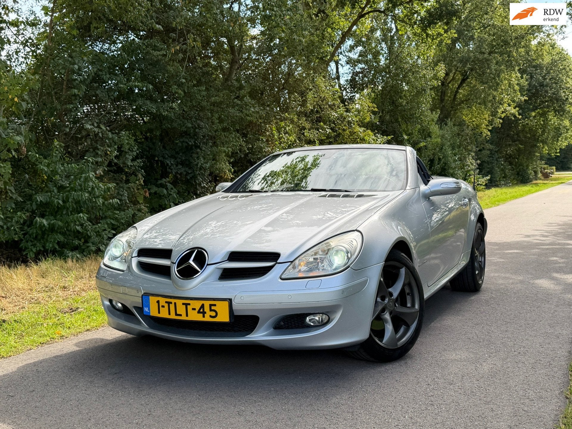 Mercedes-Benz SLK-klasse 200 K. | Automaat + Cruise + Clima, Auto's, Automaat, Achterwielaandrijving, Gebruikt, Zwart