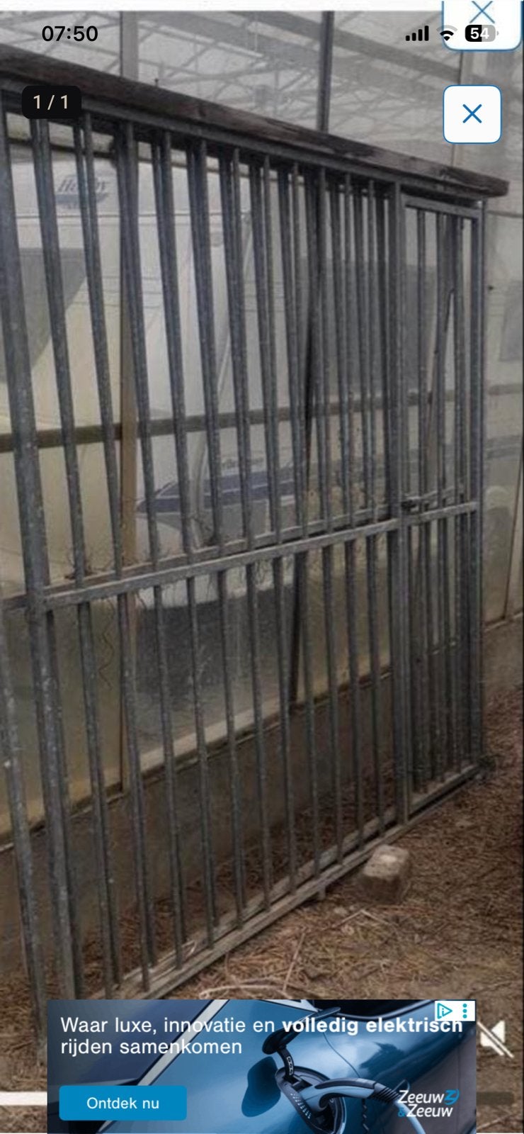 Hondenkennel 3delig 2x2 per kant, met deur gegalvaniseerd, Ophalen of Verzenden