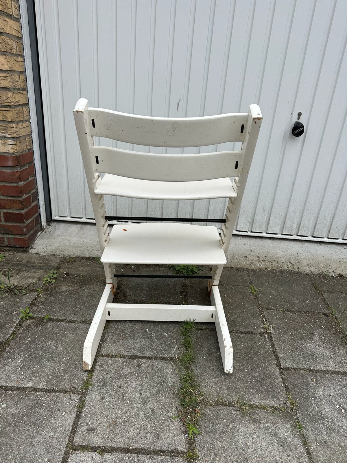 Stokke Tripp Trapp kinderstoel - Wit, Ophalen, Gebruikt, Meegroeistoel, Aanschuifbaar