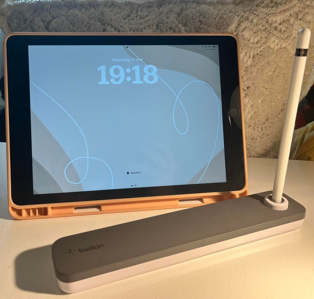 Ipad 6e generatie (2018) 128GB met Apple Pencil 1e generatie, Computers en Software, Apple iPads, Gebruikt, Apple iPad, 128 GB