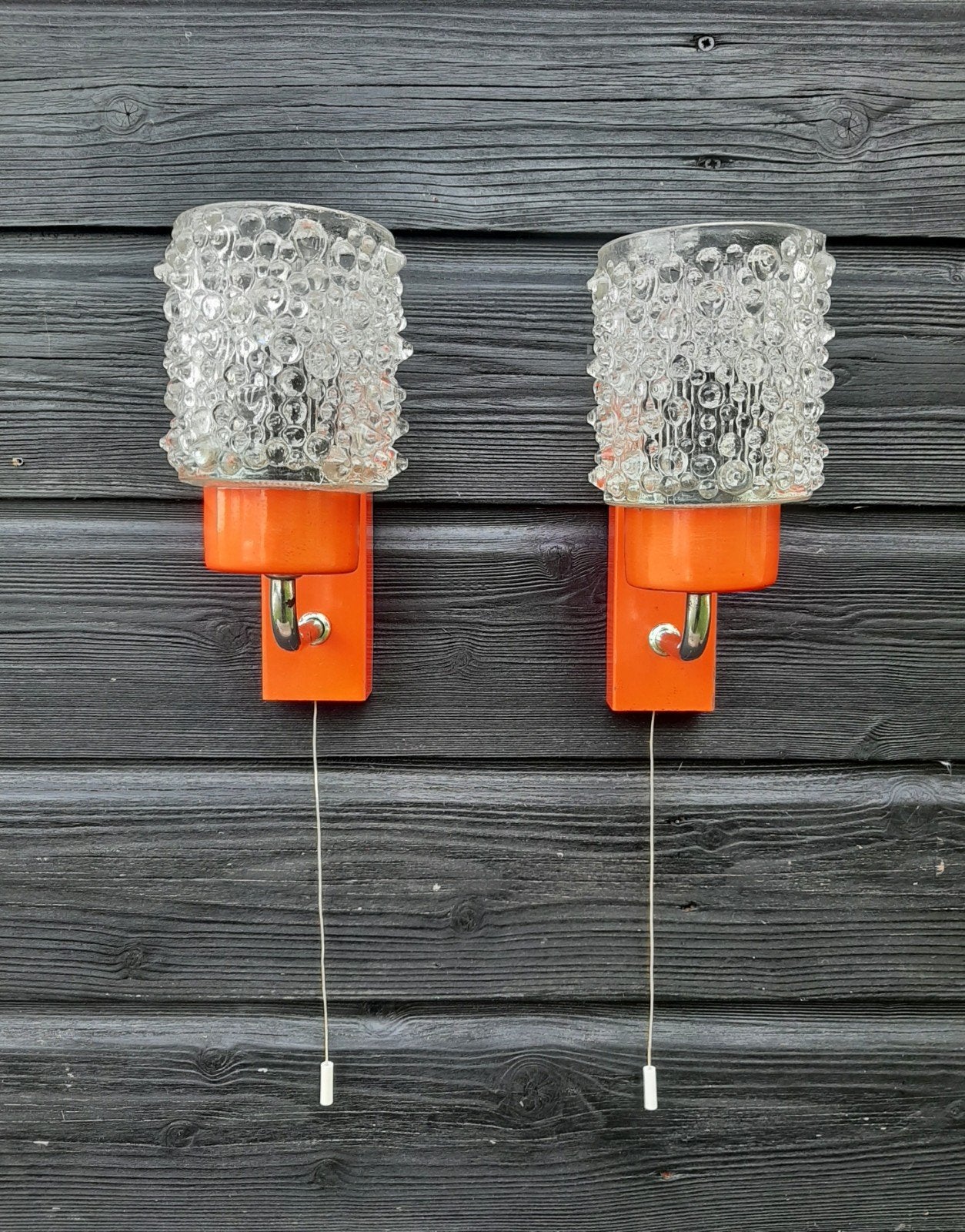 Vintage Wandlamp - (Jaren 60 / Space age / Bubbelglas), Ophalen of Verzenden