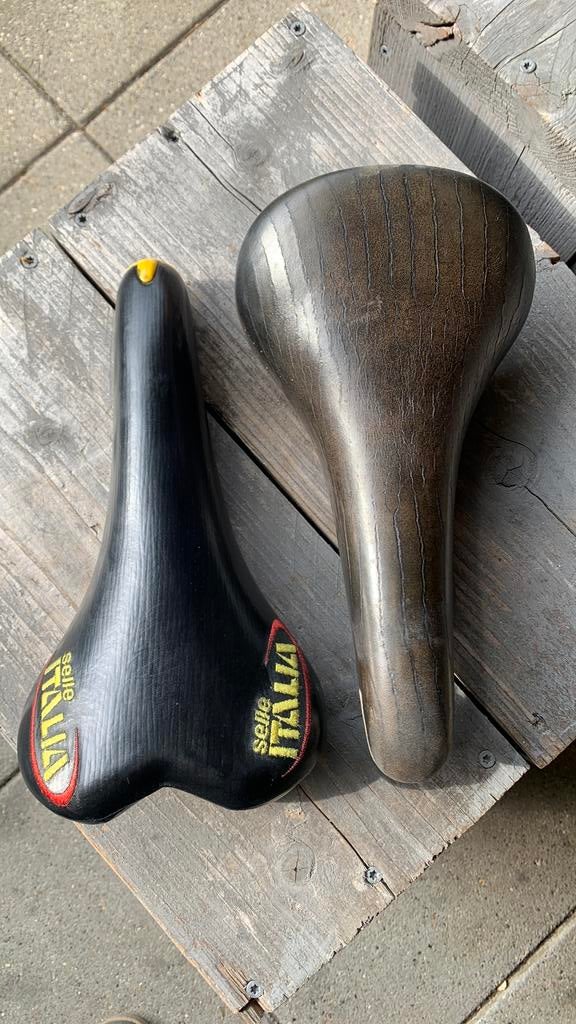 Selle Italia Turbo zadels origineel 80 & 90, Ophalen, Gebruikt, Leer, Racefiets