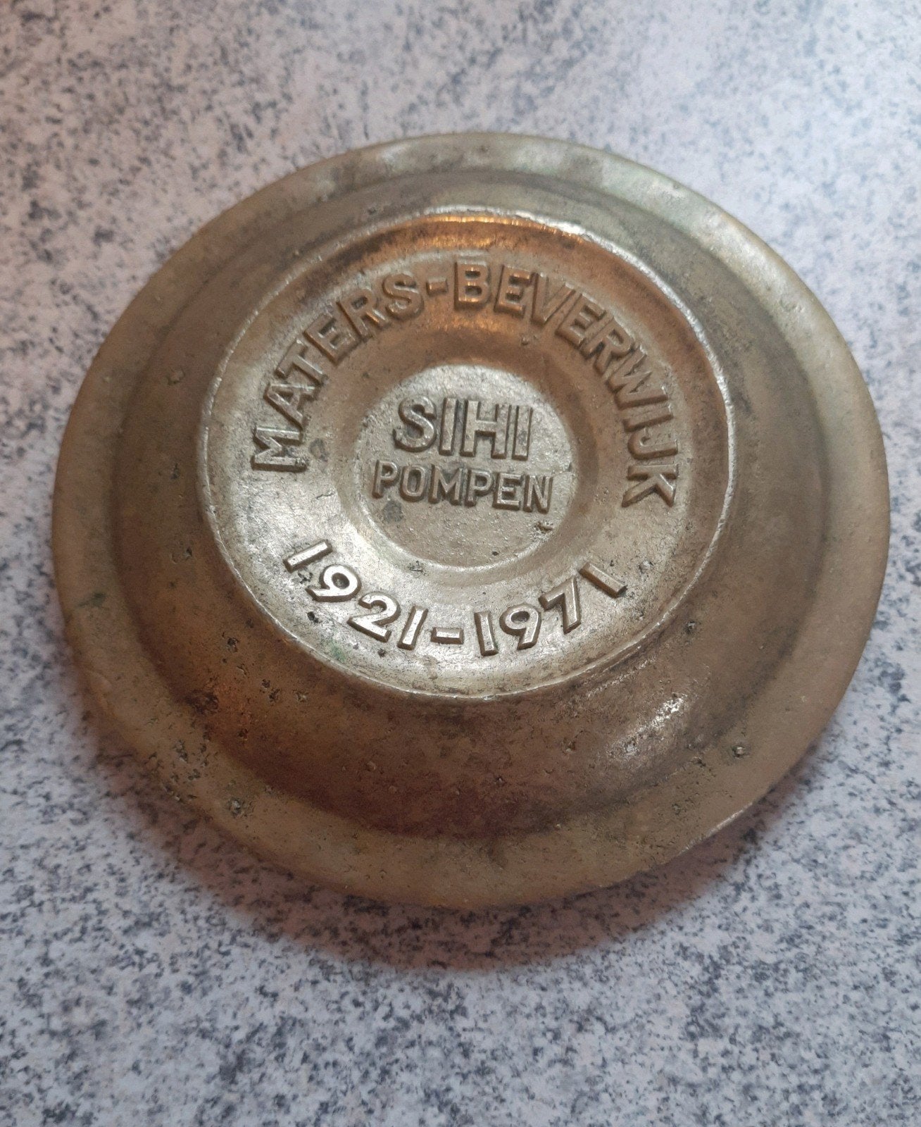 Messing asbak Maters Beverwijk Sihi pompen,zie beschrijving, Ophalen of Verzenden, Gebruikt, Asbak