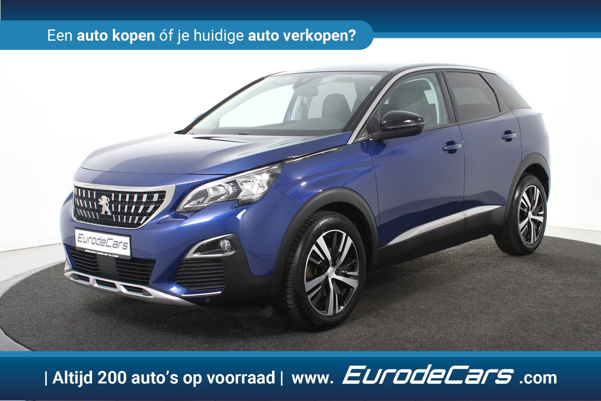 Peugeot 3008 Allure 130 *1ste Eigenaar*Leer*Navigatie*PDC*, Auto's, Voorwielaandrijving, Gebruikt, 1199 cc, Blauw