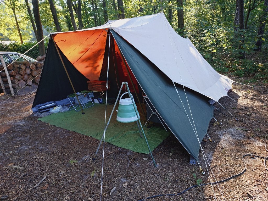 De Waard Papegaaiduiker met alle uitbreidingen, Caravans en Kamperen, Ophalen, Zo goed als nieuw, Tot en met 2