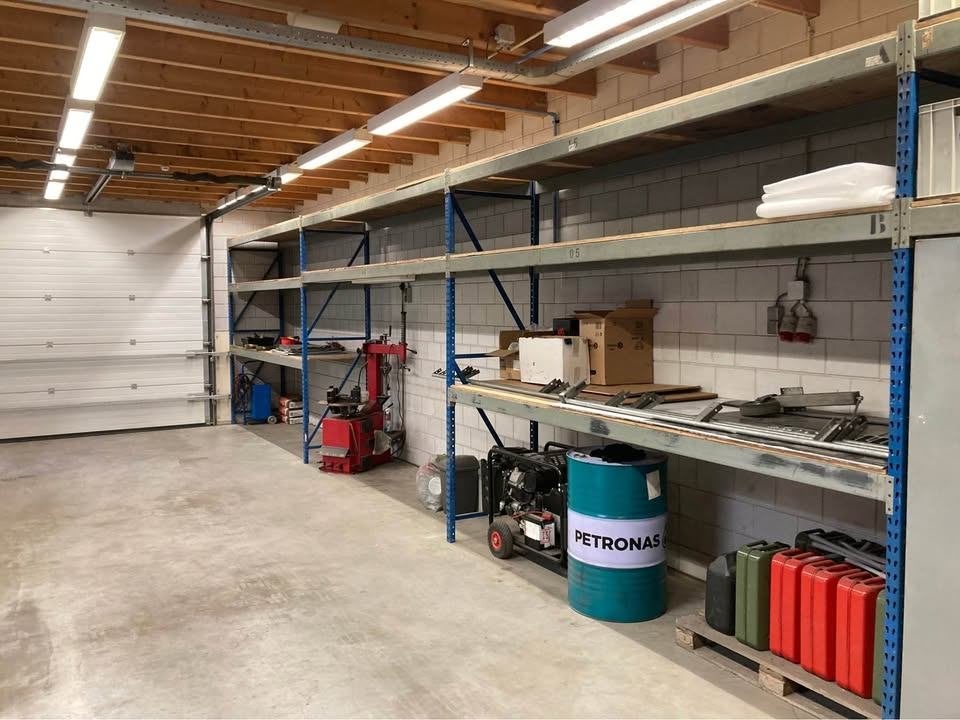 ijzer rek pallet stelling liggers met platen magazijn kast, Ophalen, Gebruikt, IJzer
