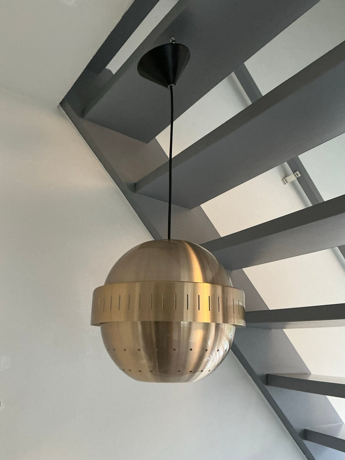 Vintage Dijkstra Space Age Plafondlamp - Saturnus Stijl, Ophalen of Verzenden, Gebruikt, Metaal, Overige fittingen