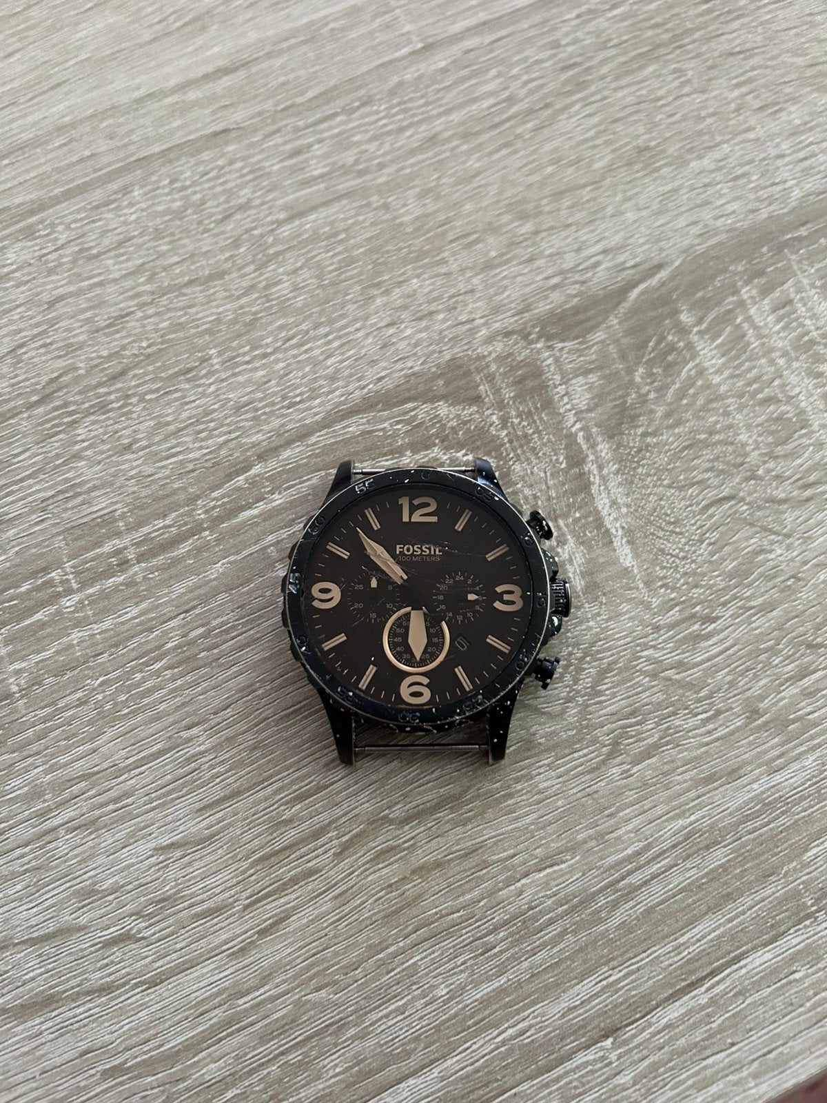 Fossil Nate JR1356 horloge, Overige merken, Polshorloge, Ophalen of Verzenden, Leer