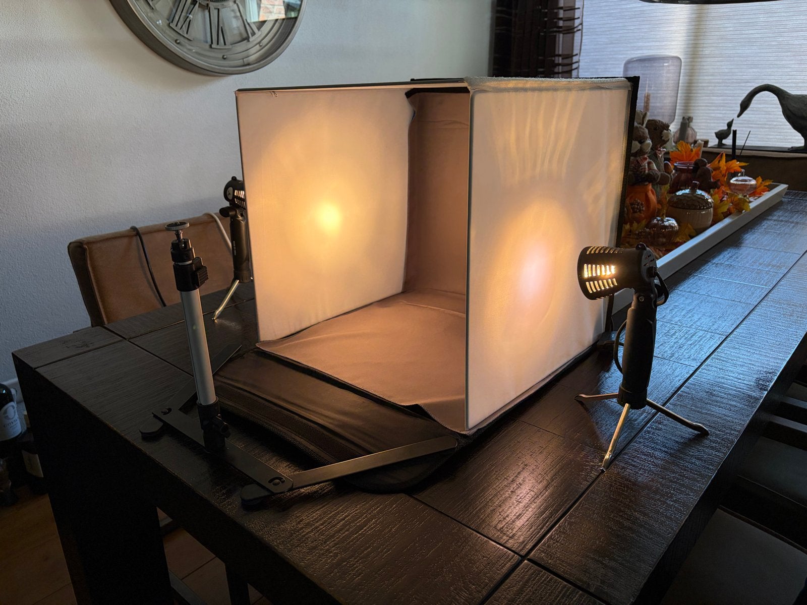 Complete Mini Fotostudio Set met Verlichting en Statief, Ophalen of Verzenden, Zo goed als nieuw, Mini fotostudio, Overige merken
