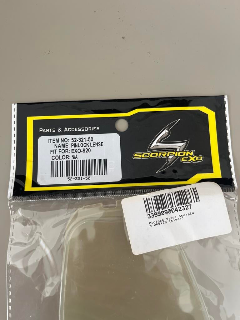 Scorpion EXO Pinlock lens voor motorhelm (EXO-920), Ophalen of Verzenden, Nieuw met kaartje, Integraalhelm, Overige merken
