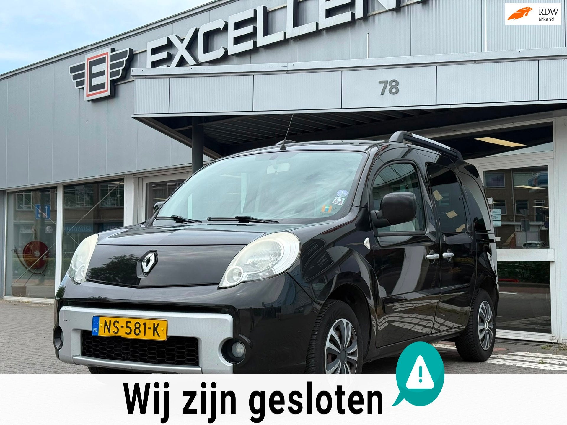 Renault Kangoo Family 1.6-16V Expression - Airco, Stof, Gebruikt, 4 cilinders, Metallic lak