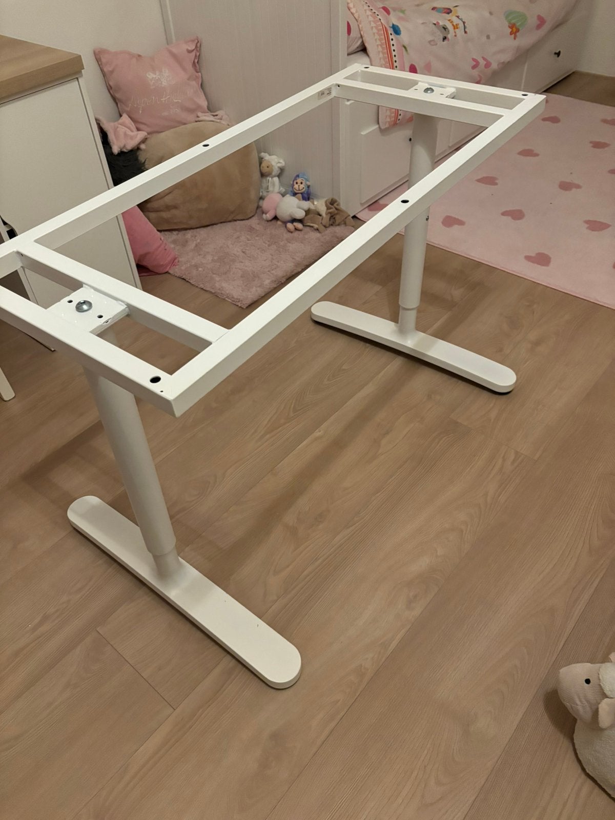 Bureau onderstel Ikea wit, Huis en Inrichting, Ophalen, Zo goed als nieuw