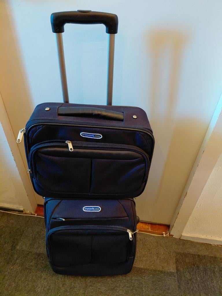 Mooie Transavia Koffer met Tas, Ophalen, Overige materialen, Wieltjes, Zo goed als nieuw
