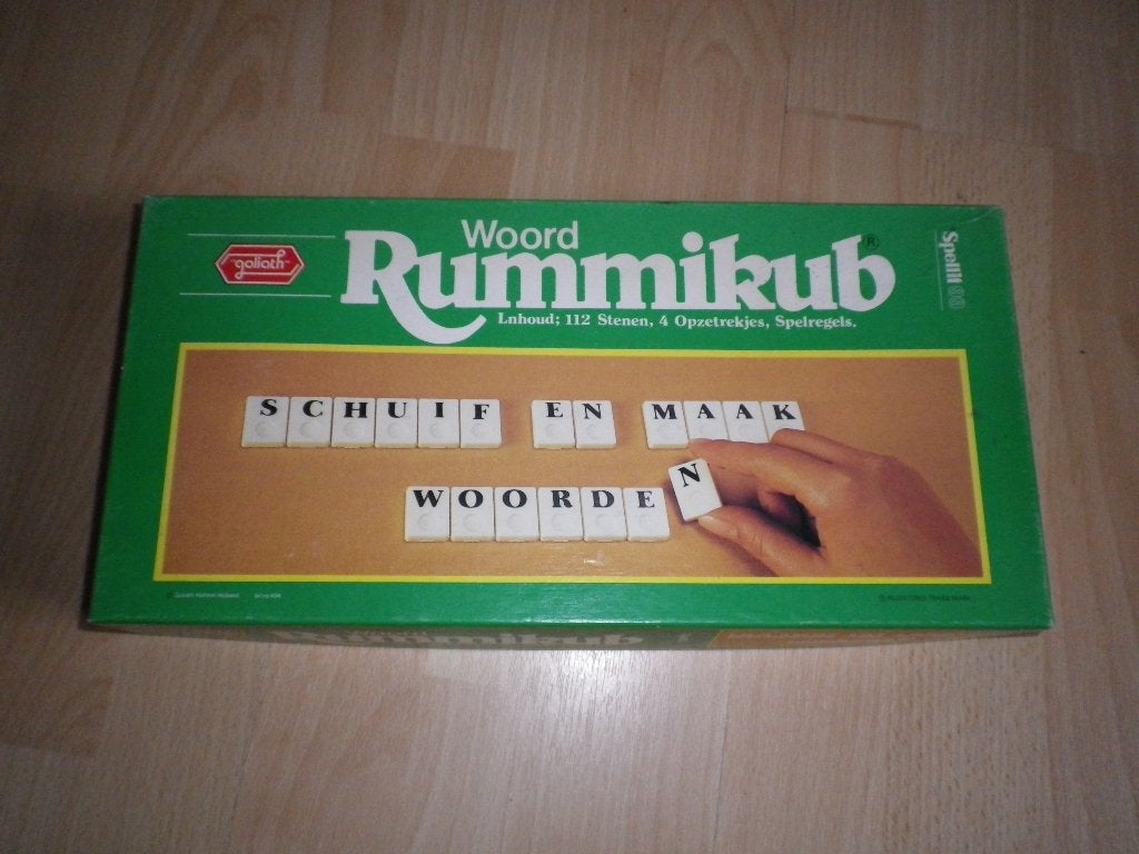 Rummikub Woord grote stenen 4 cm, Ophalen, Gebruikt, Goliath