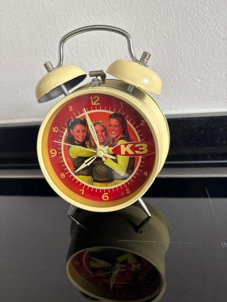 K3 Wekker - Vintage Stijl met Analoge Display, Ophalen, Zo goed als nieuw, Analoog, Wekker of Tafelklok