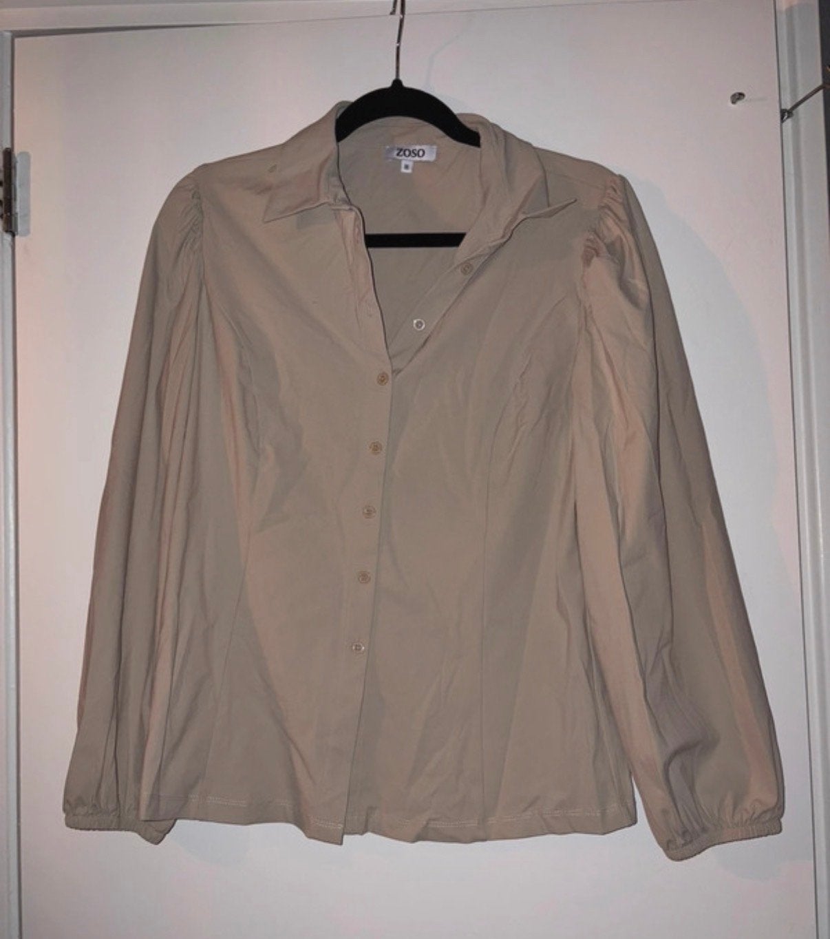 Zoso beige blouse maat M travelstof nieuw, Ophalen of Verzenden, Nieuw, Maat 38/40 (M), Beige